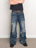Cobalt Summit - Bootcut Washed/ Distressed 15oz Selvedge Denim