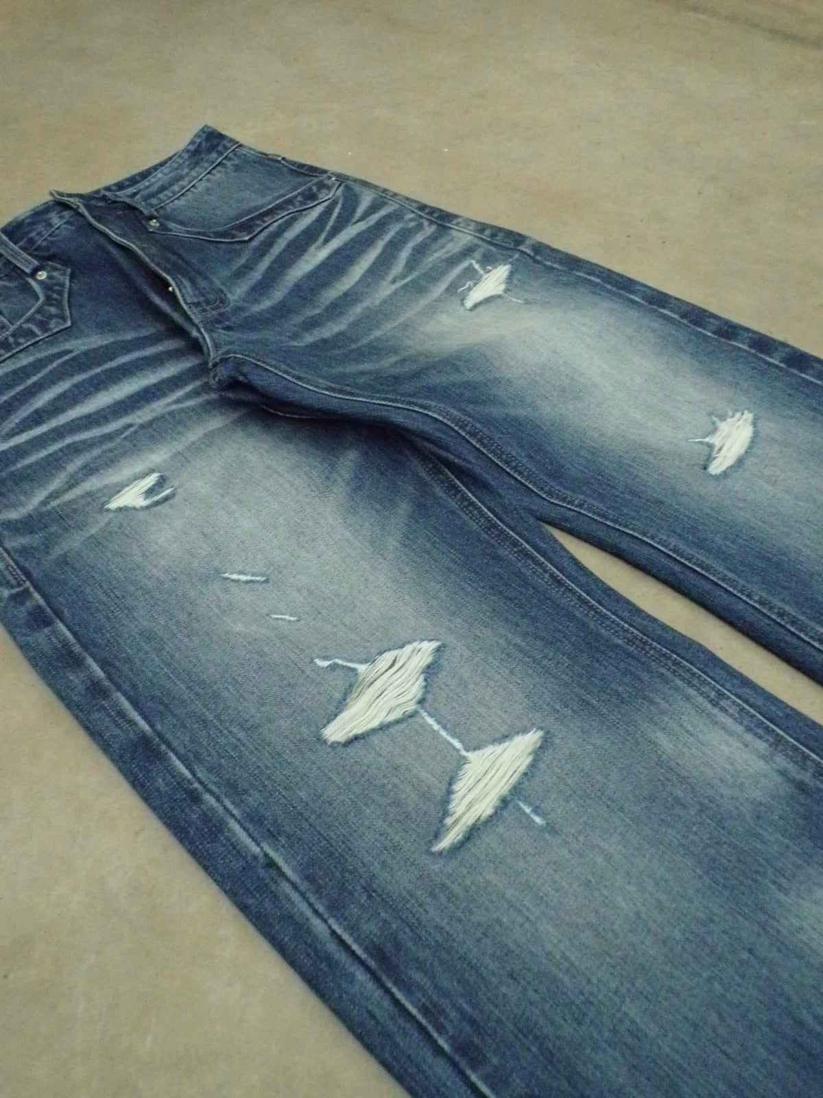 Cobalt Summit - Bootcut Washed/ Distressed 15oz Selvedge Denim