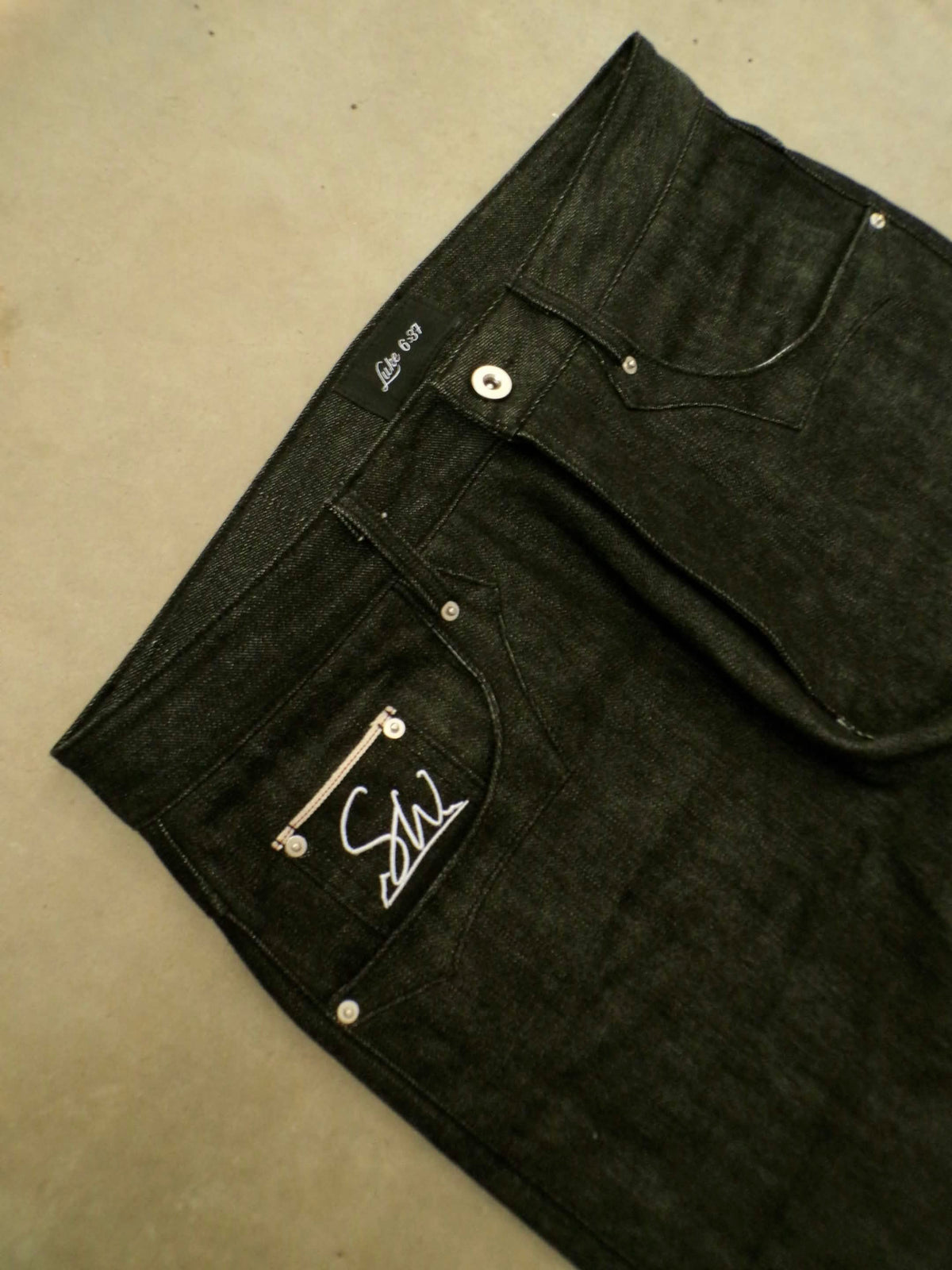 Obsidian Peak - Bootcut 15oz Black Slub Raw Selvedge Denim