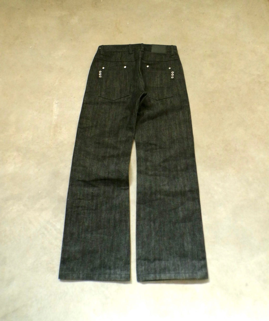 Obsidian Peak - Bootcut 15oz Black Slub Raw Selvedge Denim