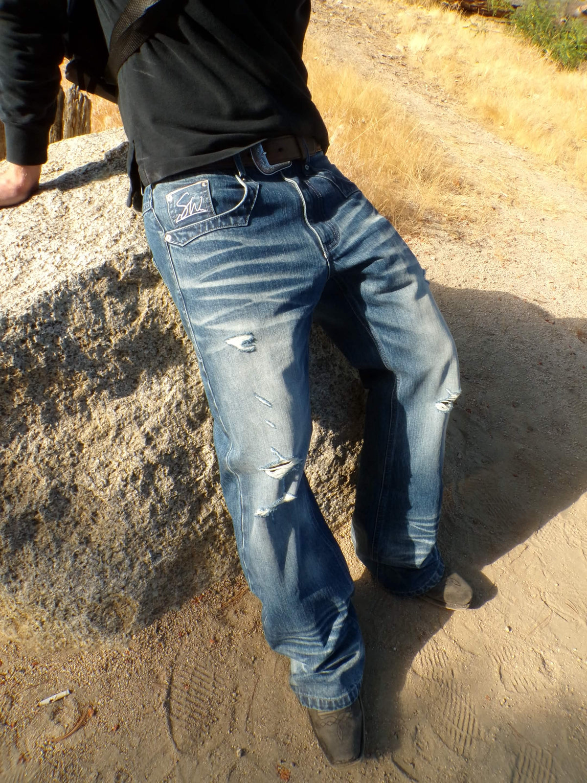Cobalt Summit - Bootcut Washed/ Distressed 15oz Selvedge Denim