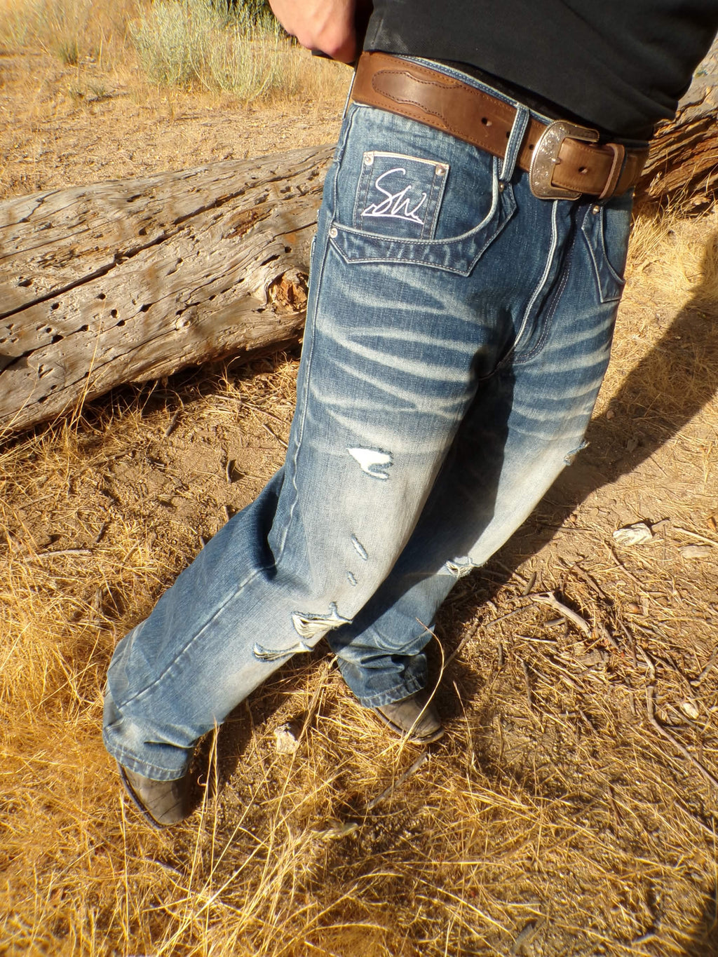 Cobalt Summit - Bootcut Washed/ Distressed 15oz Selvedge Denim