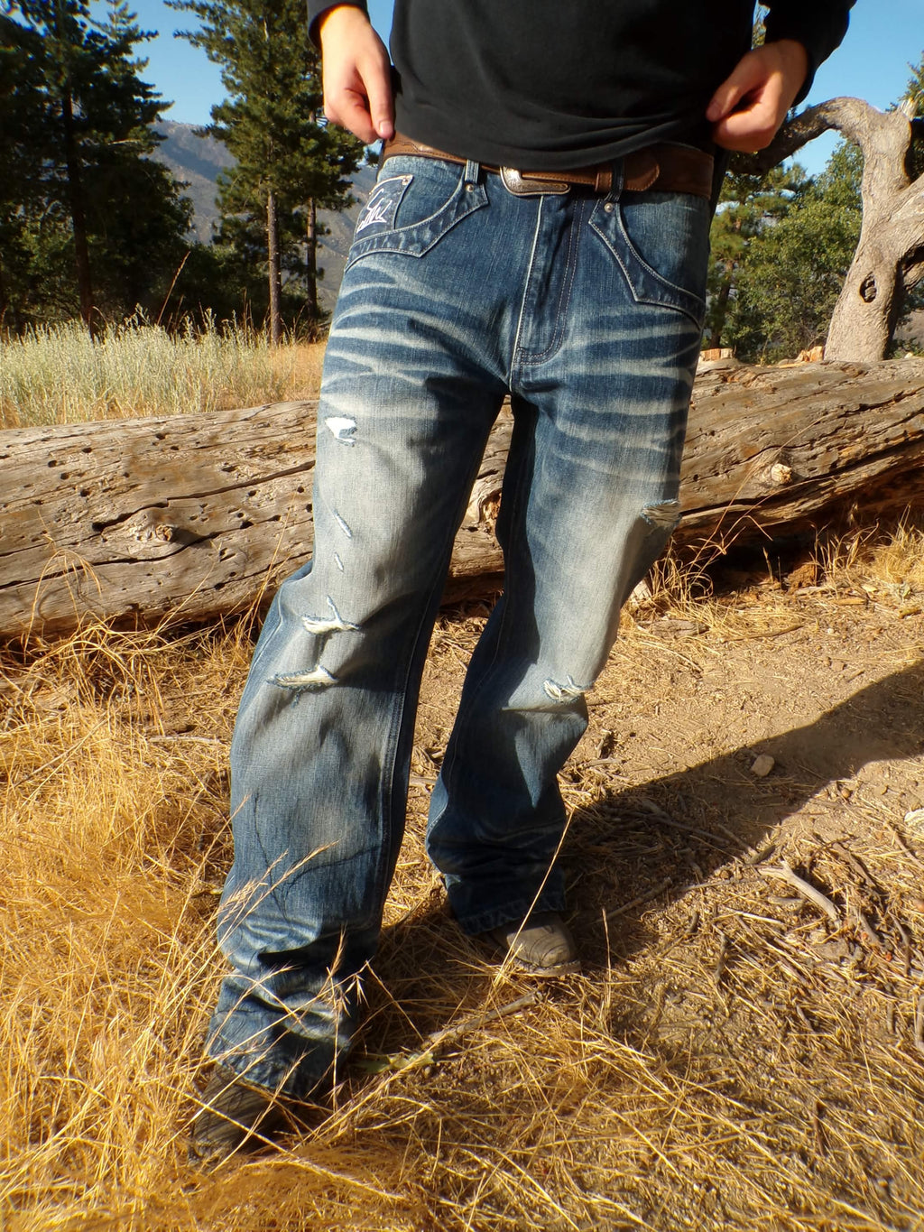 Cobalt Summit - Bootcut Washed/ Distressed 15oz Selvedge Denim